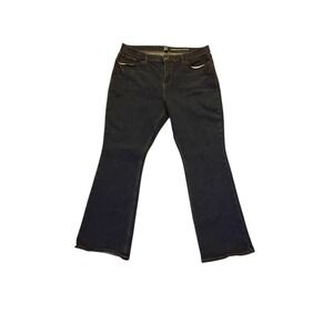 NY &‎ Co Mid Rise Barely Bootcut Jeans Dark Wash Women's Size 20